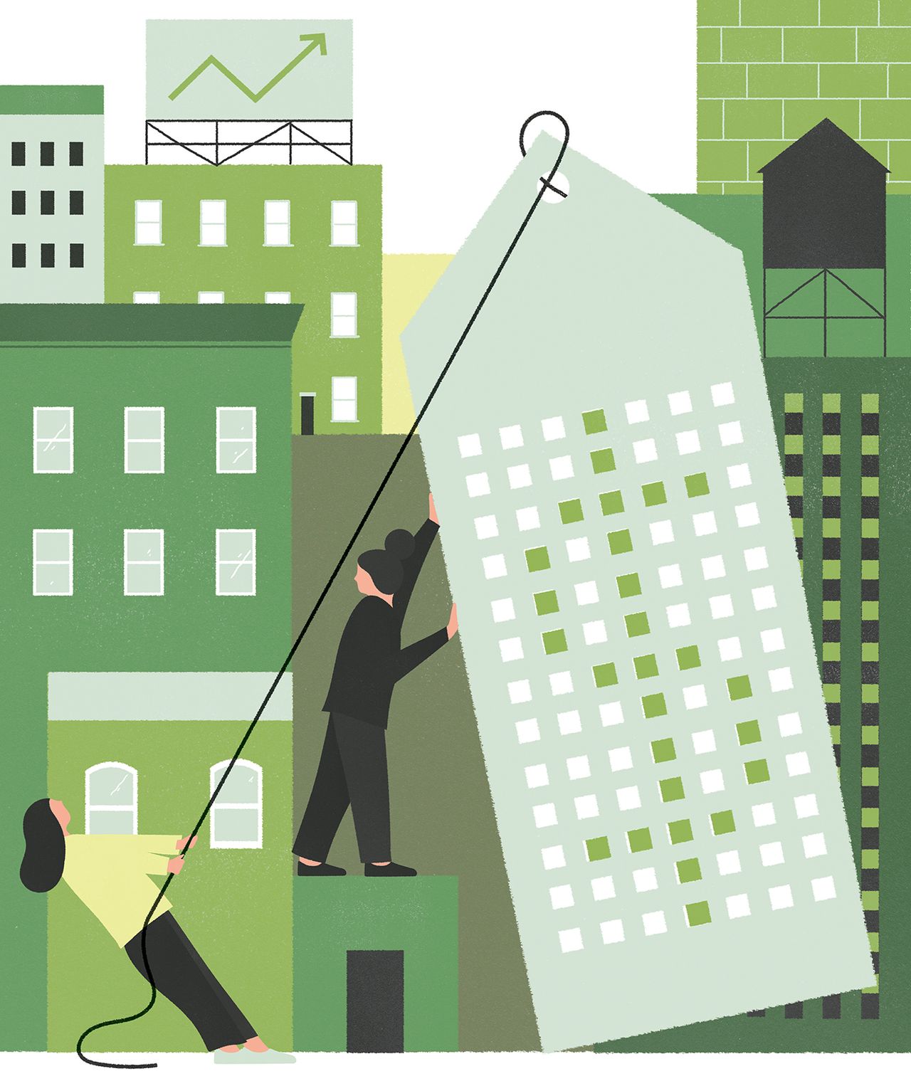 Illustration about inflation, greedflation and economics for The New York Times