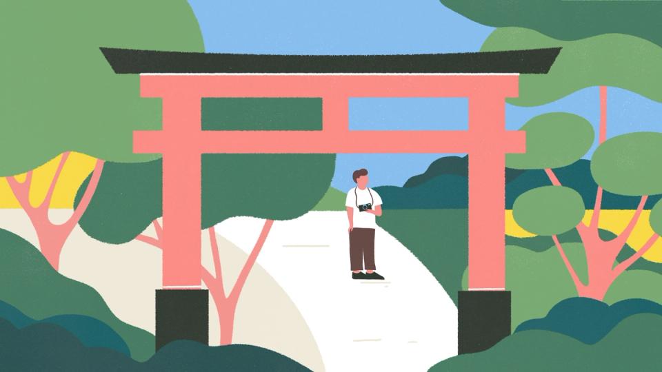 Travel guide illustration